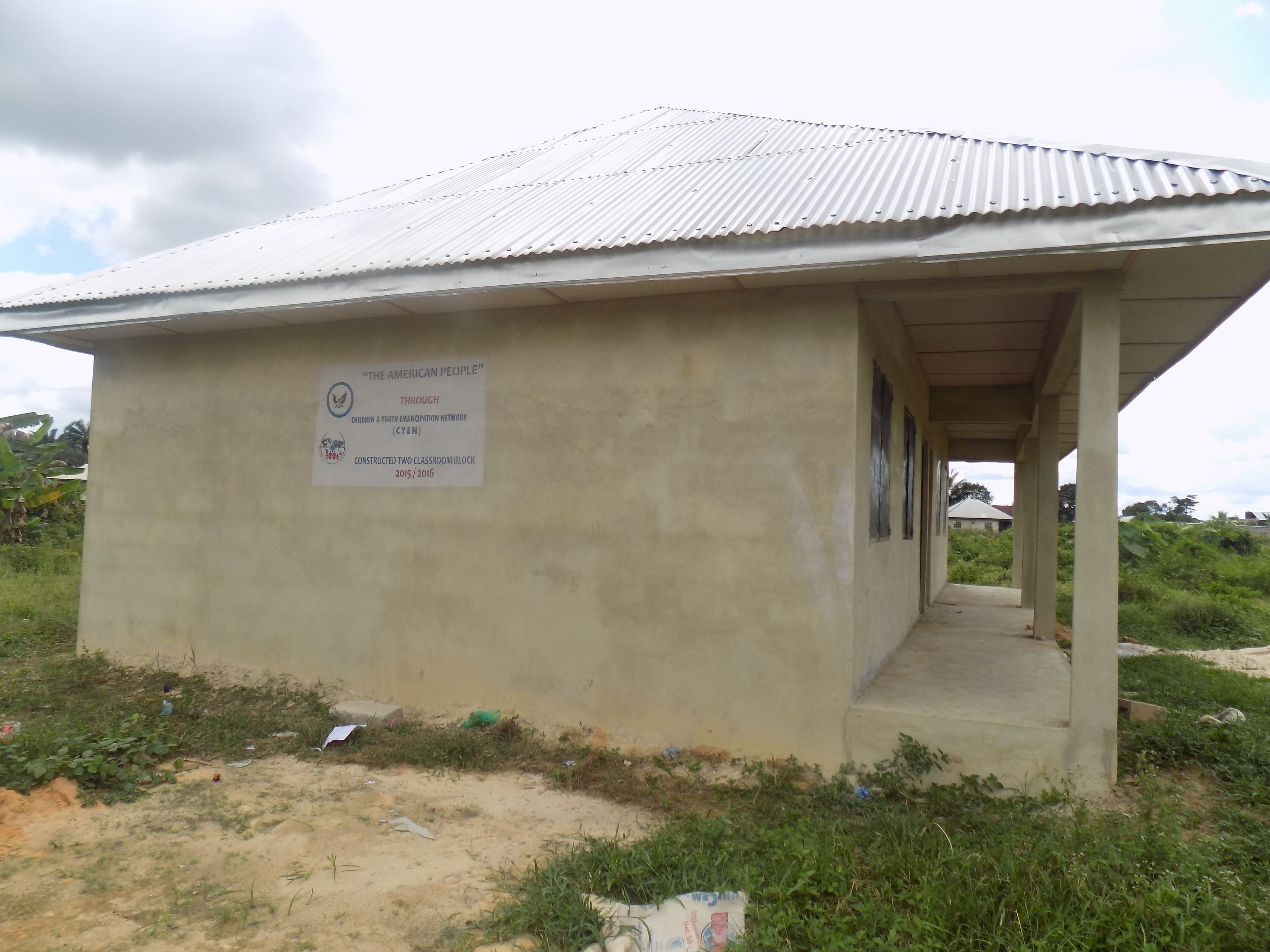 The completed two Classroom Block